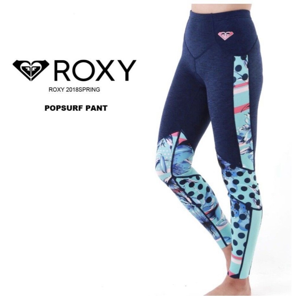 Roxy Pop/Surf Neoprene Full Length Wetsuit Surf Pants Women 6 Navy Mixed Media